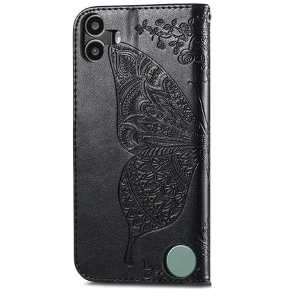 For Nothing CMF Phone 1 Case PU Leather Wallet Phone Cover Butterfly Pattern