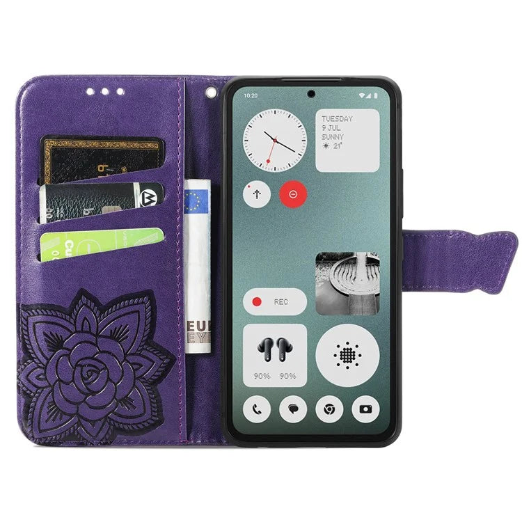 For Nothing CMF Phone 1 Case PU Leather Wallet Phone Cover Butterfly Pattern