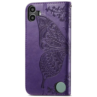 For Nothing CMF Phone 1 Case PU Leather Wallet Phone Cover Butterfly Pattern