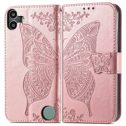 For Nothing CMF Phone 1 Case PU Leather Wallet Phone Cover Butterfly Pattern