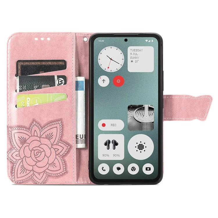 For Nothing CMF Phone 1 Case PU Leather Wallet Phone Cover Butterfly Pattern