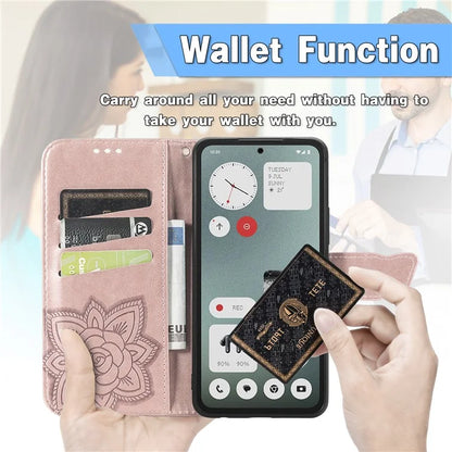 For Nothing CMF Phone 1 Case PU Leather Wallet Phone Cover Butterfly Pattern