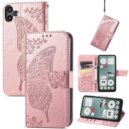For Nothing CMF Phone 1 Case PU Leather Wallet Phone Cover Butterfly Pattern