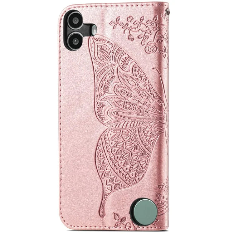 For Nothing CMF Phone 1 Case PU Leather Wallet Phone Cover Butterfly Pattern