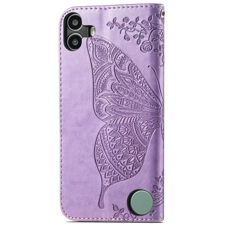 For Nothing CMF Phone 1 Case PU Leather Wallet Phone Cover Butterfly Pattern