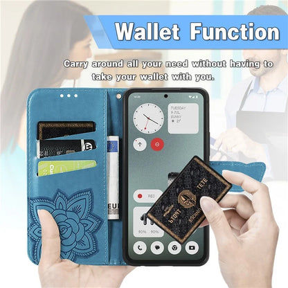 For Nothing CMF Phone 1 Case PU Leather Wallet Phone Cover Butterfly Pattern