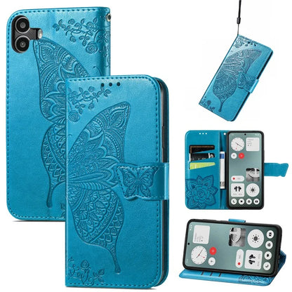 For Nothing CMF Phone 1 Case PU Leather Wallet Phone Cover Butterfly Pattern