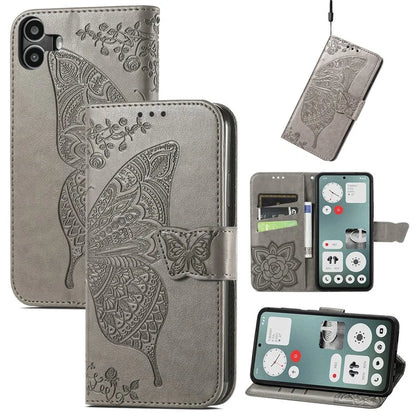 For Nothing CMF Phone 1 Case PU Leather Wallet Phone Cover Butterfly Pattern
