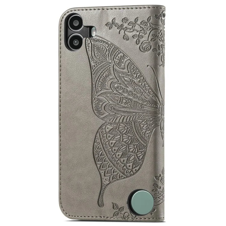 For Nothing CMF Phone 1 Case PU Leather Wallet Phone Cover Butterfly Pattern