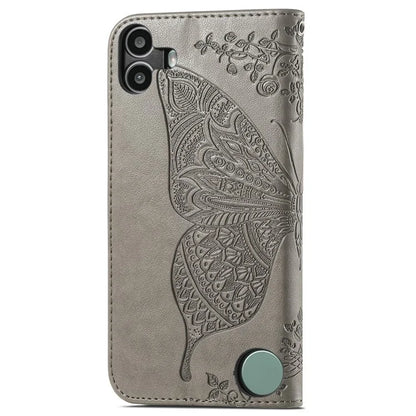 For Nothing CMF Phone 1 Case PU Leather Wallet Phone Cover Butterfly Pattern