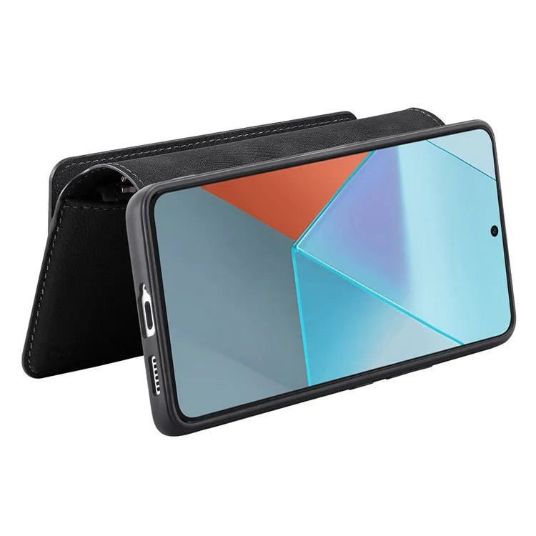 CASENEO MW-02 For Xiaomi Redmi Note 13 5G Case Multiple Card Slots Magnetic Detachable Leather Cover