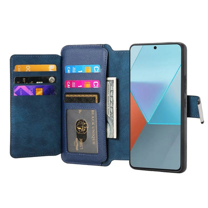 CASENEO MW-02 For Xiaomi Redmi Note 13 5G Case Multiple Card Slots Magnetic Detachable Leather Cover