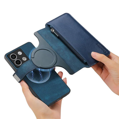 CASENEO MW-02 For Xiaomi Redmi Note 13 5G Case Multiple Card Slots Magnetic Detachable Leather Cover