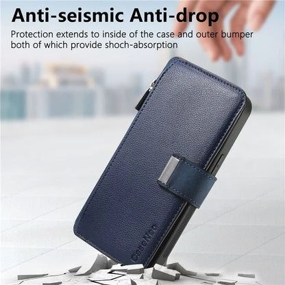 CASENEO MW-02 For Xiaomi Redmi Note 13 5G Case Multiple Card Slots Magnetic Detachable Leather Cover