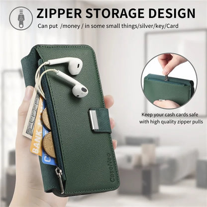 CASENEO MW-02 For Xiaomi Redmi Note 13 5G Case Multiple Card Slots Magnetic Detachable Leather Cover
