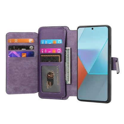 CASENEO MW-02 For Xiaomi Redmi Note 13 5G Case Multiple Card Slots Magnetic Detachable Leather Cover