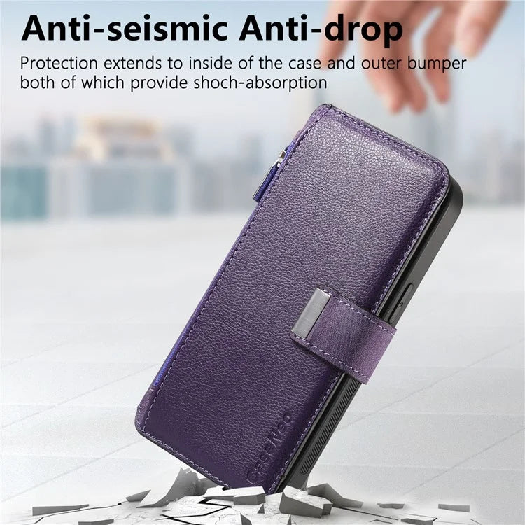 CASENEO MW-02 For Xiaomi Redmi Note 13 5G Case Multiple Card Slots Magnetic Detachable Leather Cover
