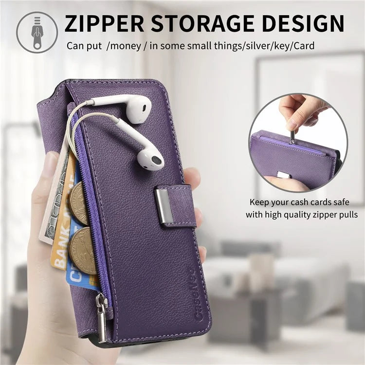 CASENEO MW-02 For Xiaomi Redmi Note 13 5G Case Multiple Card Slots Magnetic Detachable Leather Cover