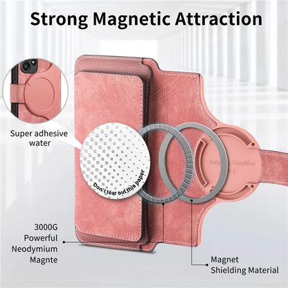 CASENEO MW-02 For Samsung Galaxy S24 Ultra Case Zipper Pocket PU Leather Stand Phone Cover