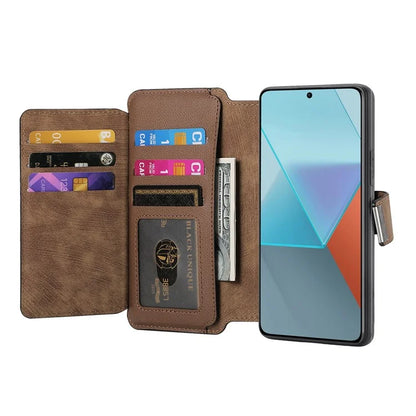 CASENEO MW-02 For Xiaomi Redmi Note 13 Pro+ 5G Case Magnetic Detachable Zipper Leather Cover