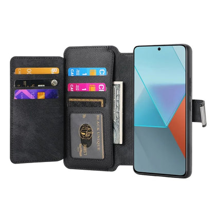 CASENEO MW-02 For Xiaomi Redmi Note 13 Pro+ 5G Case Magnetic Detachable Zipper Leather Cover