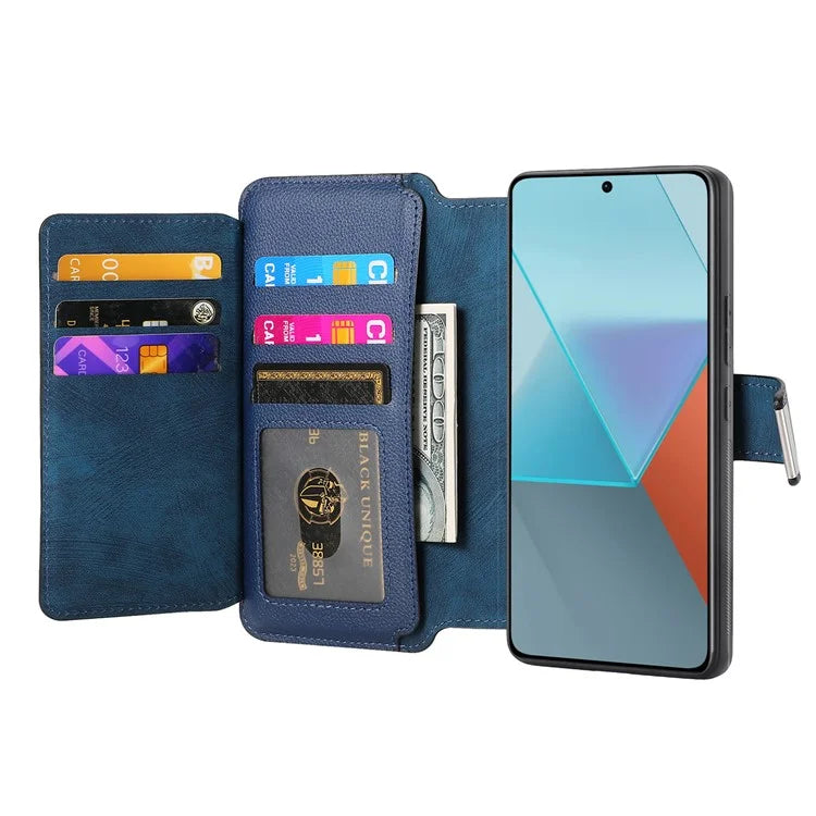 CASENEO MW-02 For Xiaomi Redmi Note 13 Pro+ 5G Case Magnetic Detachable Zipper Leather Cover