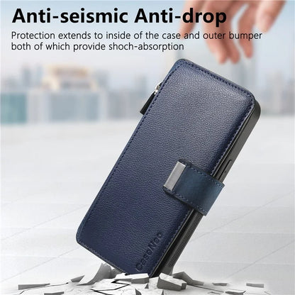 CASENEO MW-02 For Xiaomi Redmi Note 13 Pro+ 5G Case Magnetic Detachable Zipper Leather Cover