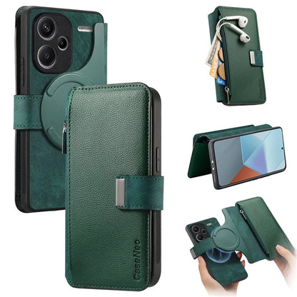 CASENEO MW-02 For Xiaomi Redmi Note 13 Pro+ 5G Case Magnetic Detachable Zipper Leather Cover