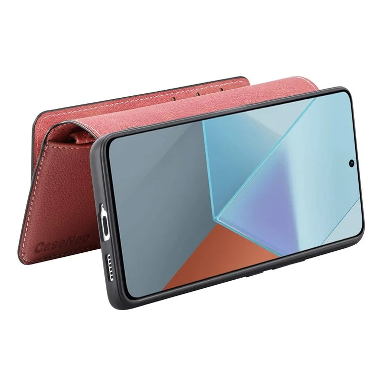 CASENEO MW-02 For Xiaomi Redmi Note 13 Pro+ 5G Case Magnetic Detachable Zipper Leather Cover