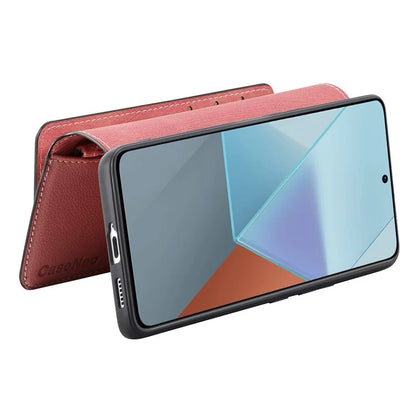 CASENEO MW-02 For Xiaomi Redmi Note 13 Pro+ 5G Case Magnetic Detachable Zipper Leather Cover