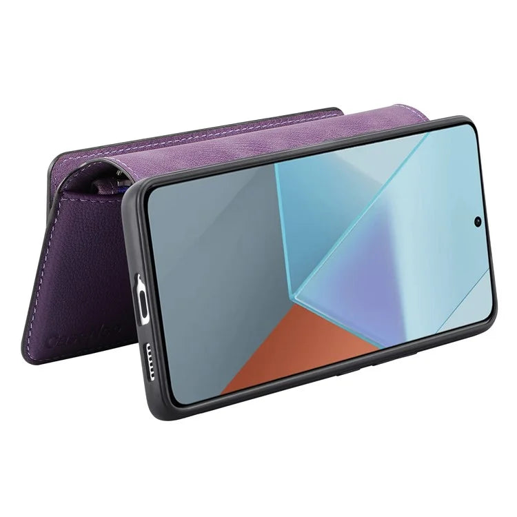 CASENEO MW-02 For Xiaomi Redmi Note 13 Pro+ 5G Case Magnetic Detachable Zipper Leather Cover