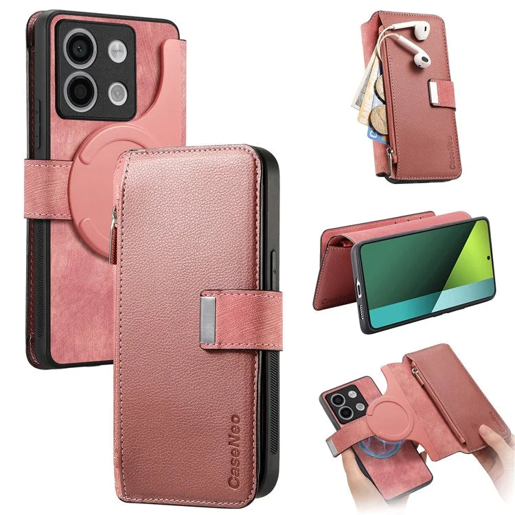 CASENEO MW-02 For Xiaomi Poco X6 5G / Redmi Note 13 Pro 5G Leather Phone Case Multiple Card Slots