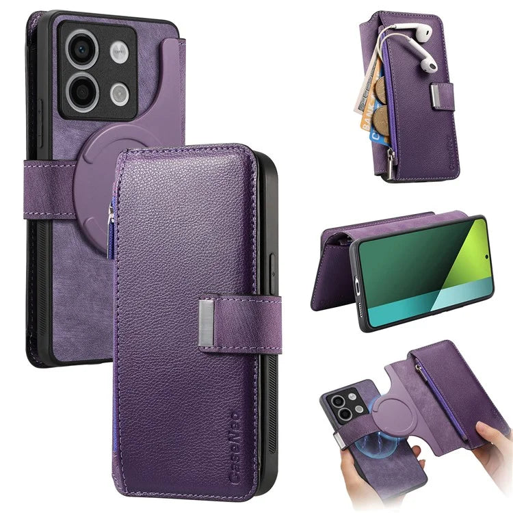 CASENEO MW-02 For Xiaomi Poco X6 5G / Redmi Note 13 Pro 5G Leather Phone Case Multiple Card Slots