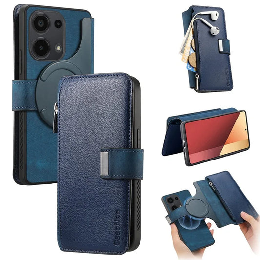 CASENEO MW-02 For Xiaomi Poco M6 Pro 4G / Redmi Note 13 Pro 4G Leather Case Detachable Phone Cover