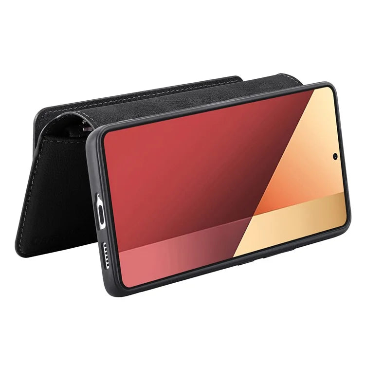 CASENEO MW-02 For Xiaomi Poco M6 Pro 4G / Redmi Note 13 Pro 4G Leather Case Detachable Phone Cover