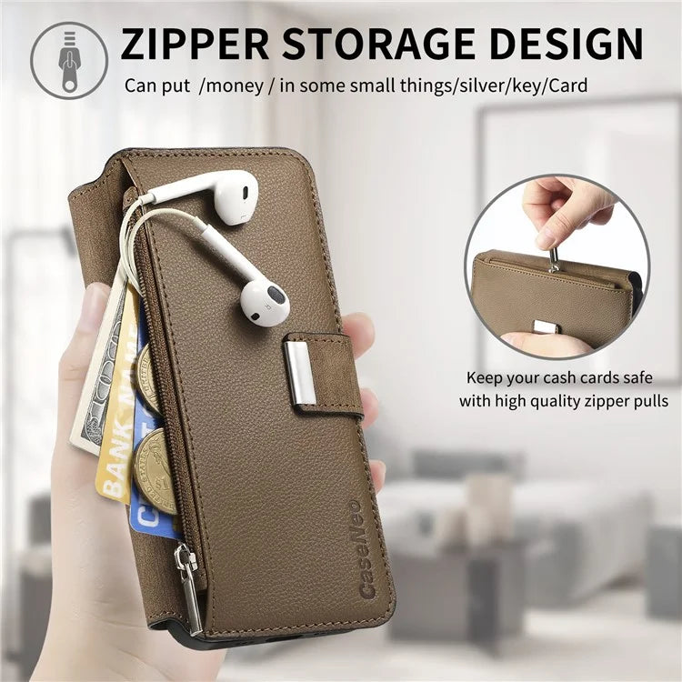 CASENEO MW-02 For Xiaomi Poco M6 Pro 4G / Redmi Note 13 Pro 4G Leather Case Detachable Phone Cover