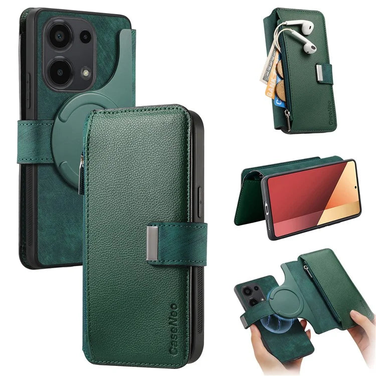 CASENEO MW-02 For Xiaomi Poco M6 Pro 4G / Redmi Note 13 Pro 4G Leather Case Detachable Phone Cover