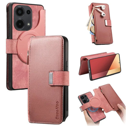 CASENEO MW-02 For Xiaomi Poco M6 Pro 4G / Redmi Note 13 Pro 4G Leather Case Detachable Phone Cover