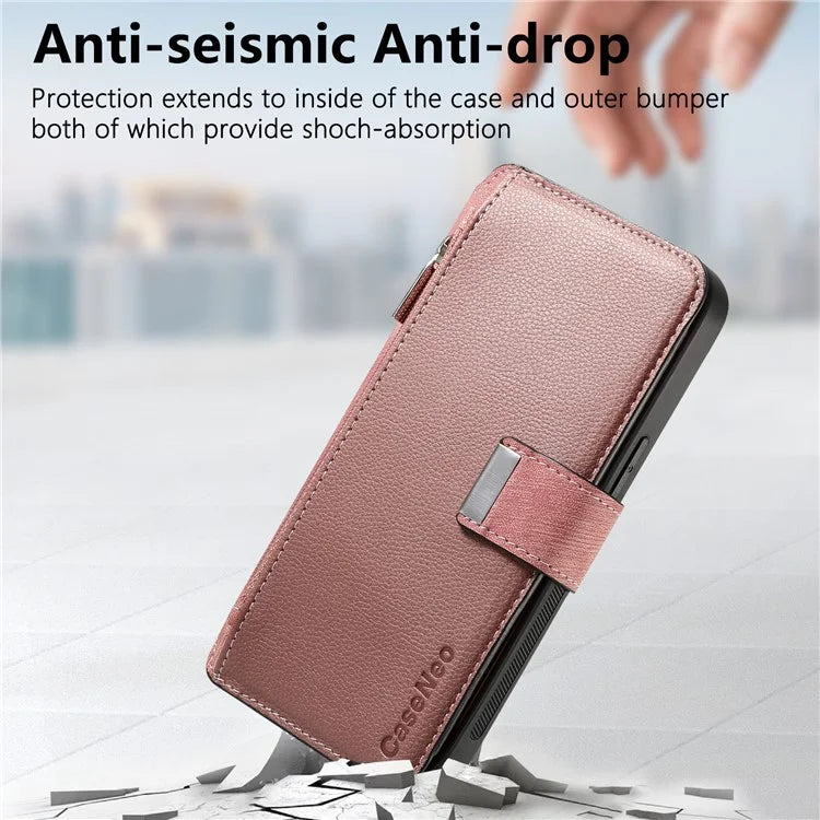 CASENEO MW-02 For Xiaomi Poco M6 Pro 4G / Redmi Note 13 Pro 4G Leather Case Detachable Phone Cover