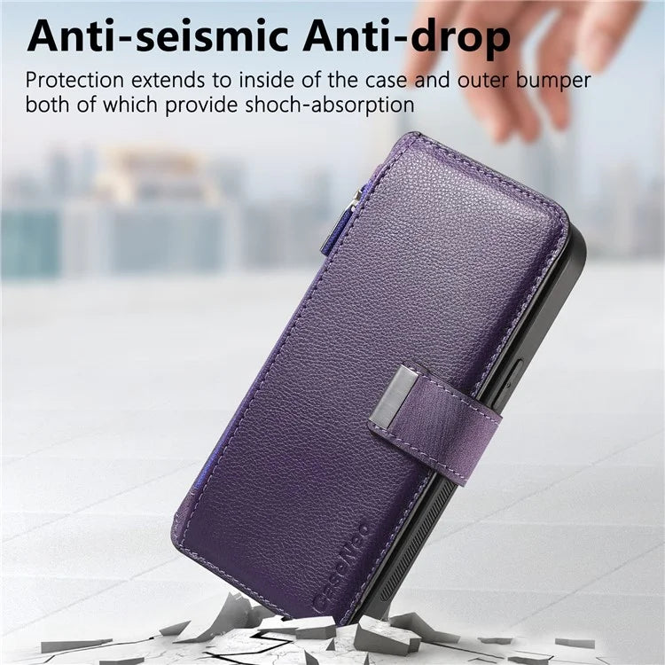 CASENEO MW-02 For Xiaomi Poco M6 Pro 4G / Redmi Note 13 Pro 4G Leather Case Detachable Phone Cover