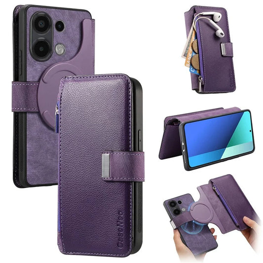 CASENEO MW-02 For Xiaomi Redmi Note 13 4G Case Magnetic Detachable Phone Leather Cover