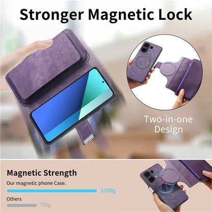 CASENEO MW-02 For Xiaomi Redmi Note 13 4G Case Magnetic Detachable Phone Leather Cover