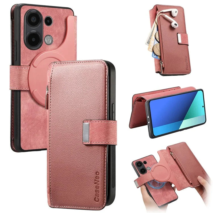 CASENEO MW-02 For Xiaomi Redmi Note 13 4G Case Magnetic Detachable Phone Leather Cover