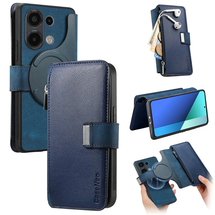 CASENEO MW-02 For Xiaomi Redmi Note 13 4G Case Magnetic Detachable Phone Leather Cover