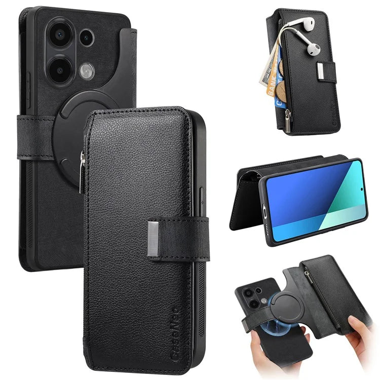 CASENEO MW-02 For Xiaomi Redmi Note 13 4G Case Magnetic Detachable Phone Leather Cover