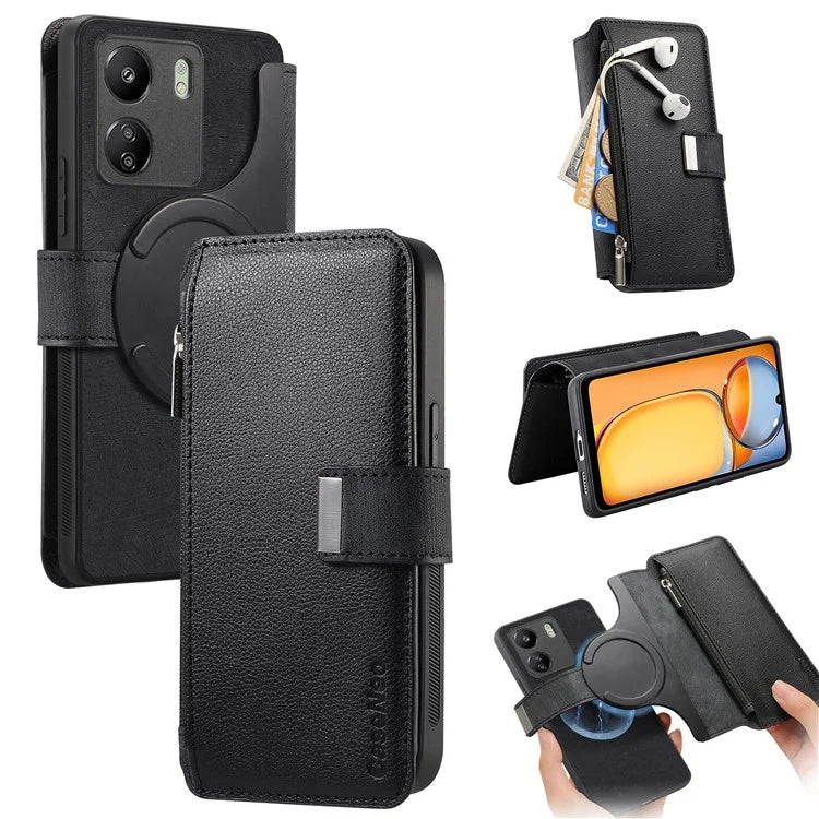 CASENEO MW-02 For Xiaomi Redmi 13C 4G / Poco C65 4G Leather Case Detachable Magnetic Phone Cover