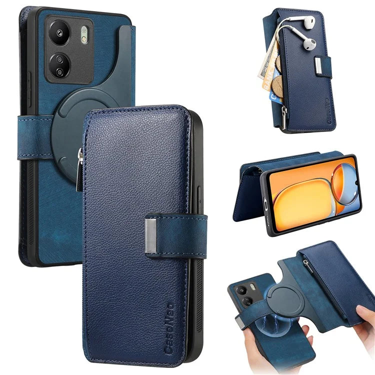 CASENEO MW-02 For Xiaomi Redmi 13C 4G / Poco C65 4G Leather Case Detachable Magnetic Phone Cover