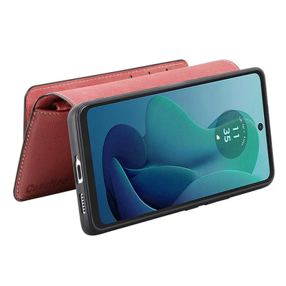 CASENEO MW-02 For Motorola Moto G 5G (2024) Case Zipper Wallet Leather Detachable Phone Cover
