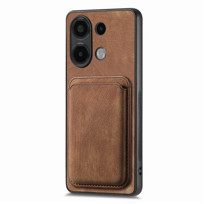 D12 For Xiaomi Redmi Note 13 4G Case Leather+TPU Retro Phone Cover with Detachable Card Slot