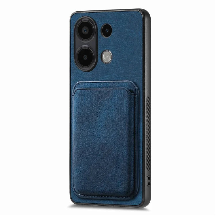 D12 For Xiaomi Redmi Note 13 4G Case Leather+TPU Retro Phone Cover with Detachable Card Slot